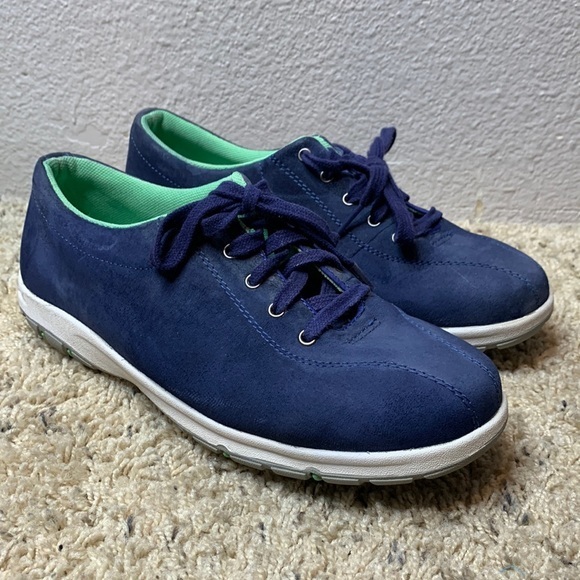 Duluth Trading Co royal blue suede lace up casual trainers sneakers size 8 M - Picture 1 of 11